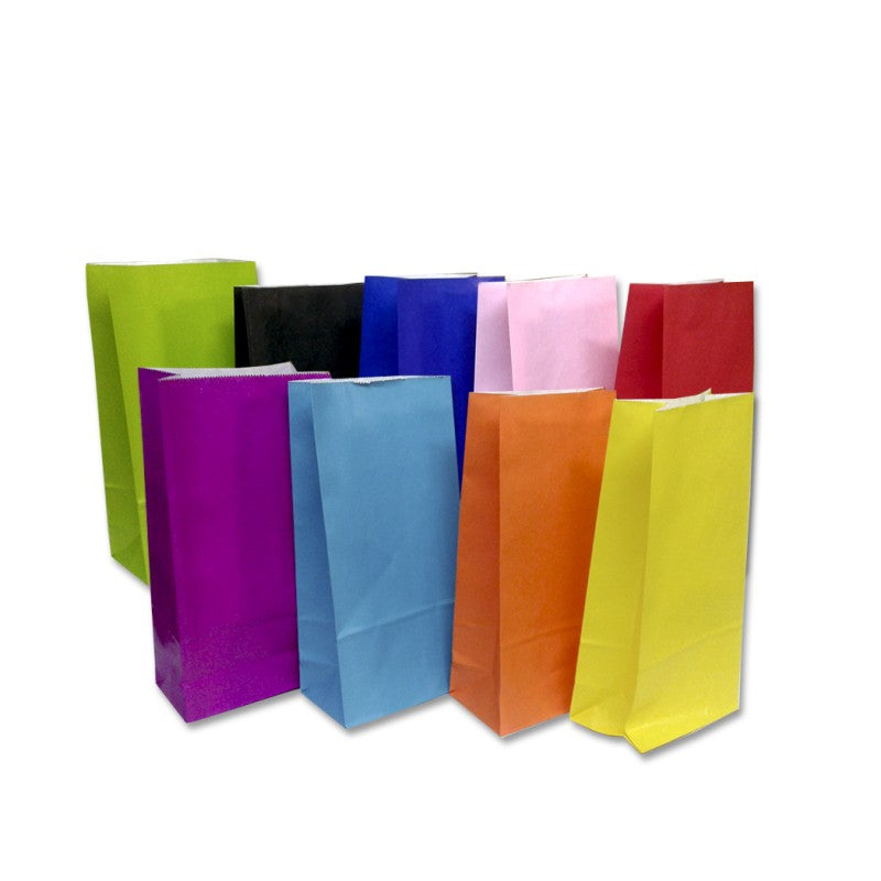 BOLSAS DE PAPEL KRAFT DE COLORES: BOLSAS DE PAPEL COTILLÓN